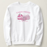Pink Off The Market Bride-to-be Autumn Cute Sweatshirt<br><div class="desc">Celebrate the fall season as a bride-to-be with this pink and white pumpkins custom shirt. The back of the shirt features text to add at the top of the shirt or it can be removed to leave blank.</div>