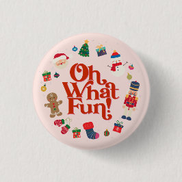 Pink Oh, was Spaß Weihnachten Geburtstagsfavoriten Button