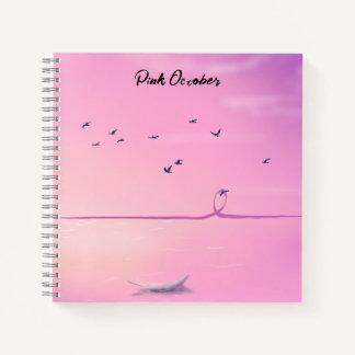 Pink Oktober Pastell-Kunst Notizbuch
