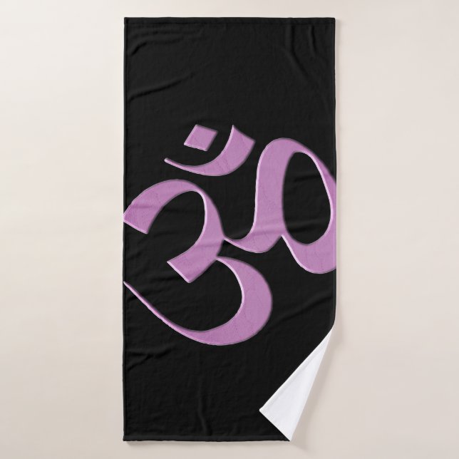 Pink Om  (Serviette de bain)