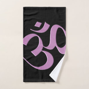 Pink Om Handtuch