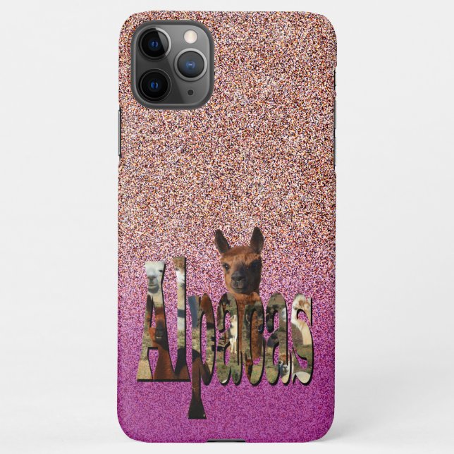 Pink Ombre Alpaca Design, iPhone Hülle (Rückseite)
