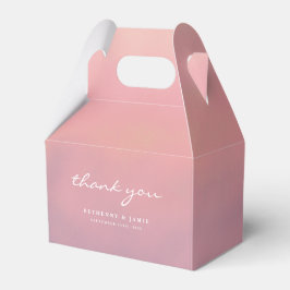 Pink Ombre Boho Minimalistische Gastgeschenk Hochz Geschenkschachtel