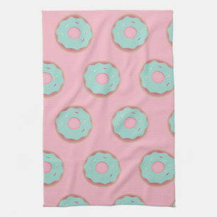 Pink Ombre Donuts Teal Donut Streusel Bäckerei Geschirrtuch