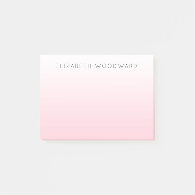 Pink Ombre Gradient Personalisiert Post-it-Notes Post-it Klebezettel (Vorderseite)