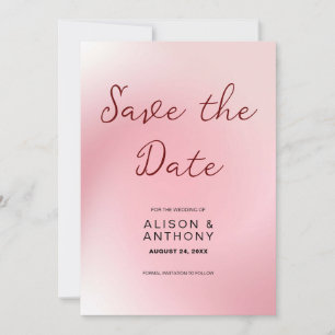 Pink Ombre-Hintergrund Save The Date