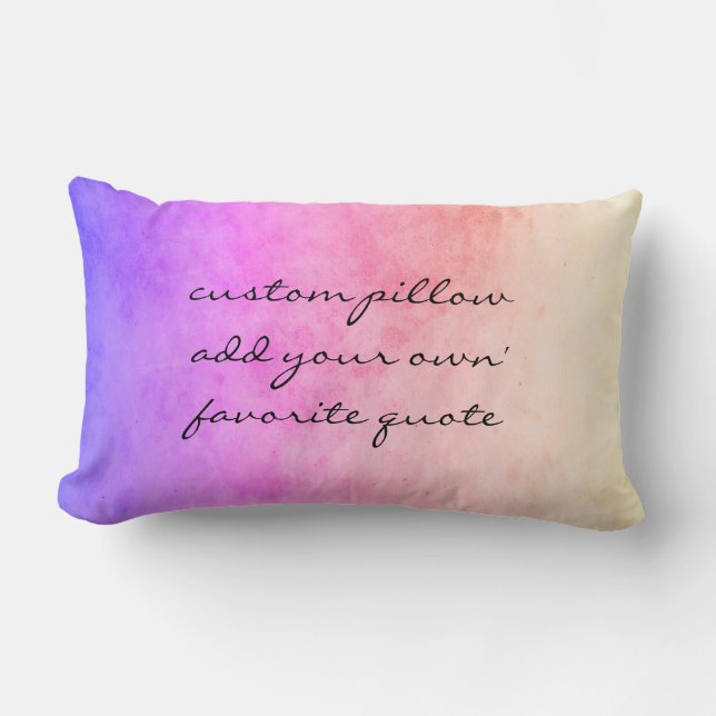 Pink ombre personalisieren Sie ein benutzerdefinie Lendenkissen (Vorderseite)