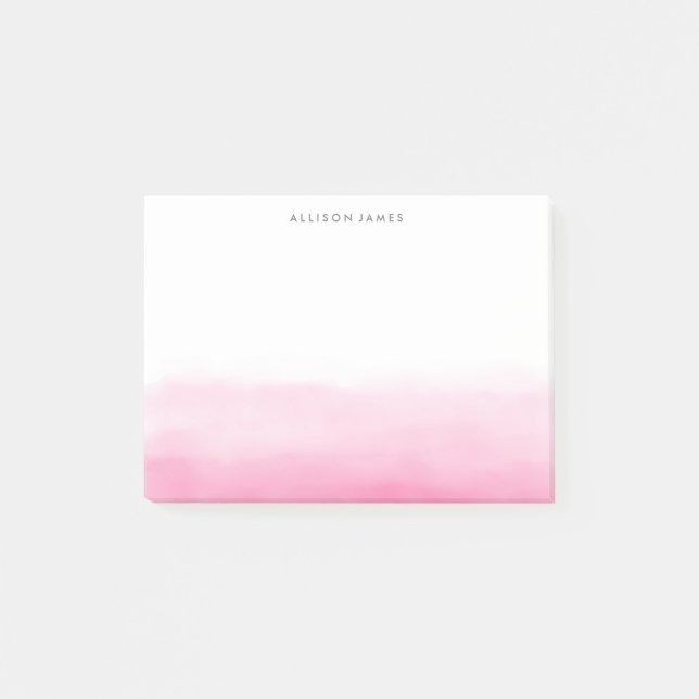 Pink Ombre Post-it Klebezettel (Vorderseite)
