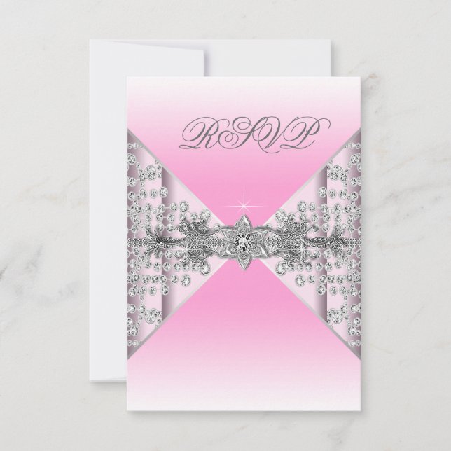 Pink Ombre UAWG RSVP Karte (Vorderseite)