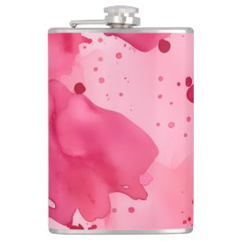 Pink on Pink Abstract Flachmann