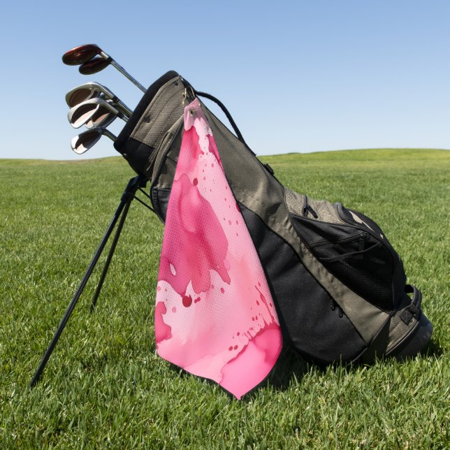 Pink on Pink Abstract  Golfhandtuch (Gras)