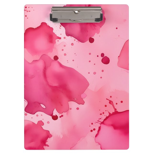 Pink on Pink Abstract  Klemmbrett (Vorderseite)