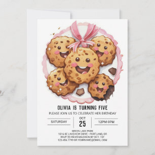 Pink Online Custom Cookies Geburtstag Einladung