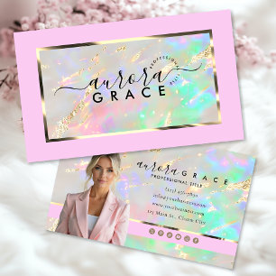 Pink Opal Glow Visitenkarte