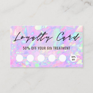 Pink Opal inspirierte Textur-Treuekarte Visitenkarte