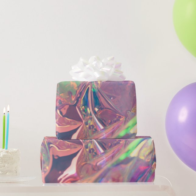 Pink Opal Shiny Textur Geschenkpapier (Partygeschenke)
