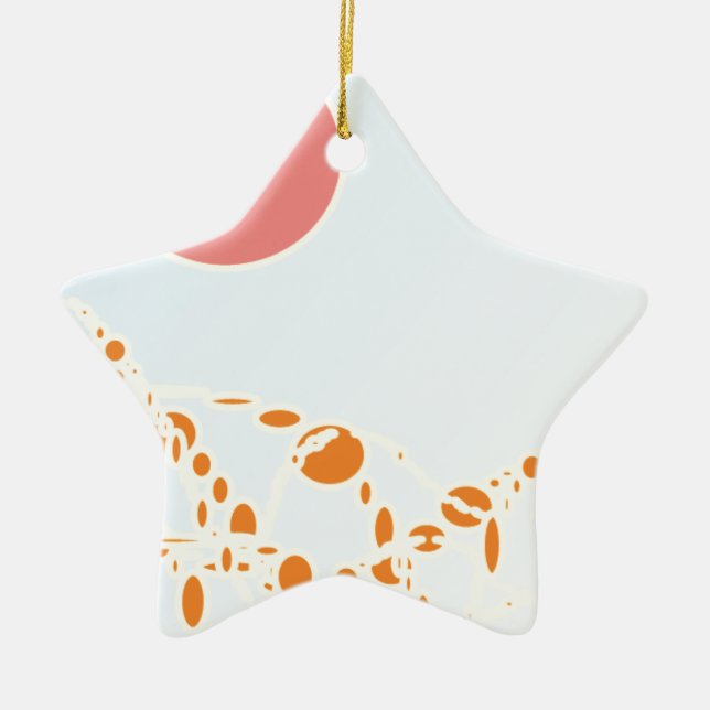pink & orange 1276 abstract art keramik ornament (Vorne)