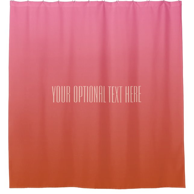 Pink Orange Gradient texte personnalisé rideau de  (Devant)