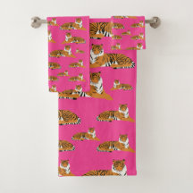 Pink Orange Jungle Tiger Tiermuster