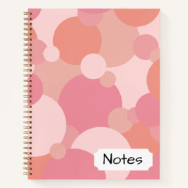 Pink-orange Moleküle Spiralnotebook Notizbuch