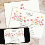 Pink Orange Pretty Floral Rehearsal Dinner Einladung<br><div class="desc">Wildflower wedding rehearsal dinner invitation with watercolor flowers. Featuring a delicate floral border of pink, orange and yellow wildflowers, this design evokes a sense of natural beauty and romantic whimsy. The soft, hand-painted aesthetic is perfect for a spring or summer celebration, adding a unique, handcrafted feel to your celebration. Perfect...</div>