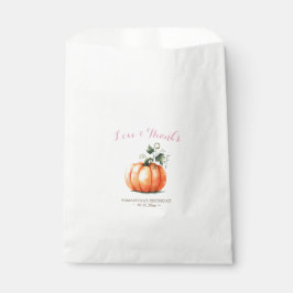 Pink Orange Pumpkin Baby Dusche Bonbons Geschenktütchen