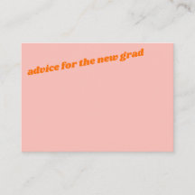 Pink Orange Retro Bold Grad Party Keepsake