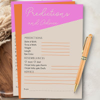 Pink Orange Tricolor Kindervorhersagen und Ratschl