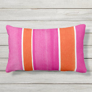 Pink-Orangen-Streifen Lendenkissen