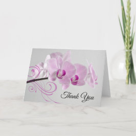 Pink Orchid Elegance Wedding Vielen Dank Dankeskarte