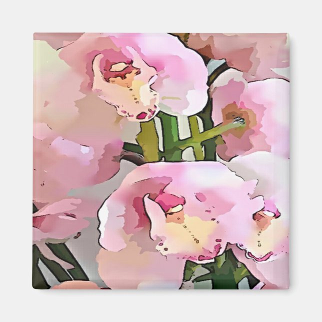 Pink Orchid Magnet (Vorne)