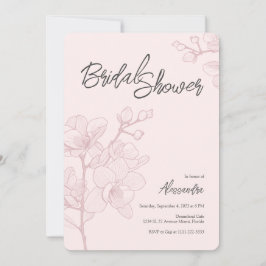 Pink Orchid Momente | Hochzeitsstift Brautparty Einladung