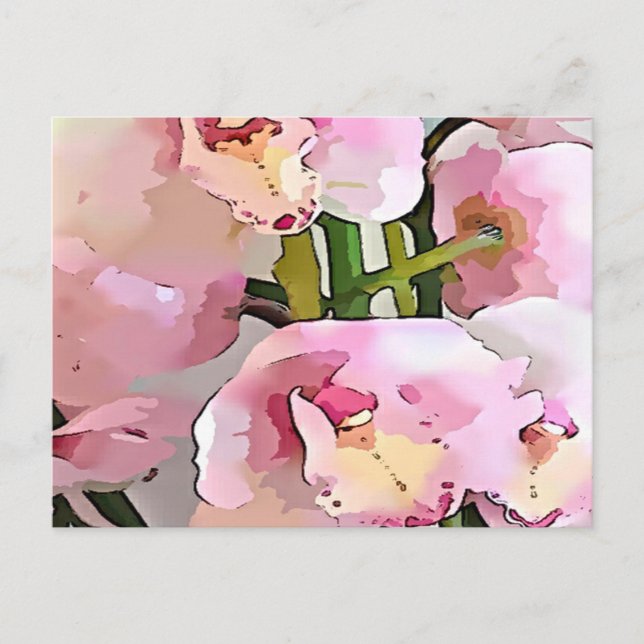 Pink Orchid Postkarte (Vorderseite)