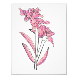 Pink Orchid Print Fotodruck