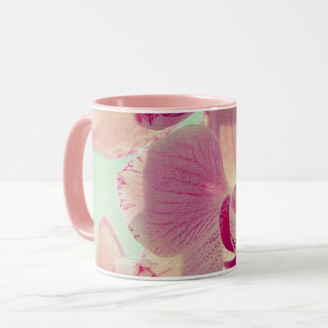 Pink Orchid Tasse (Vorderseite Links)