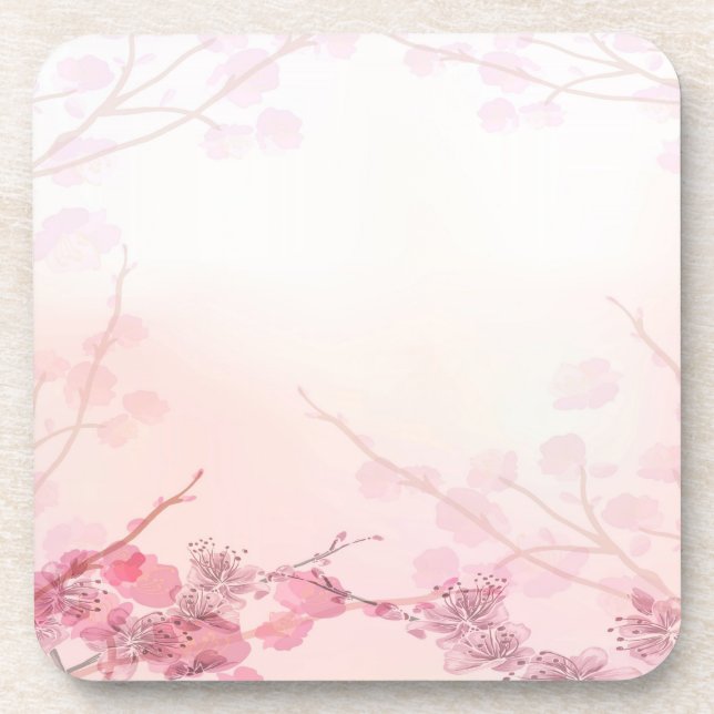 Pink Orchid Wedding Getränkeuntersetzer (Vorderseite)