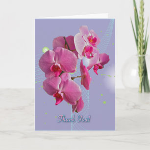 Pink Orchids Danke Karte