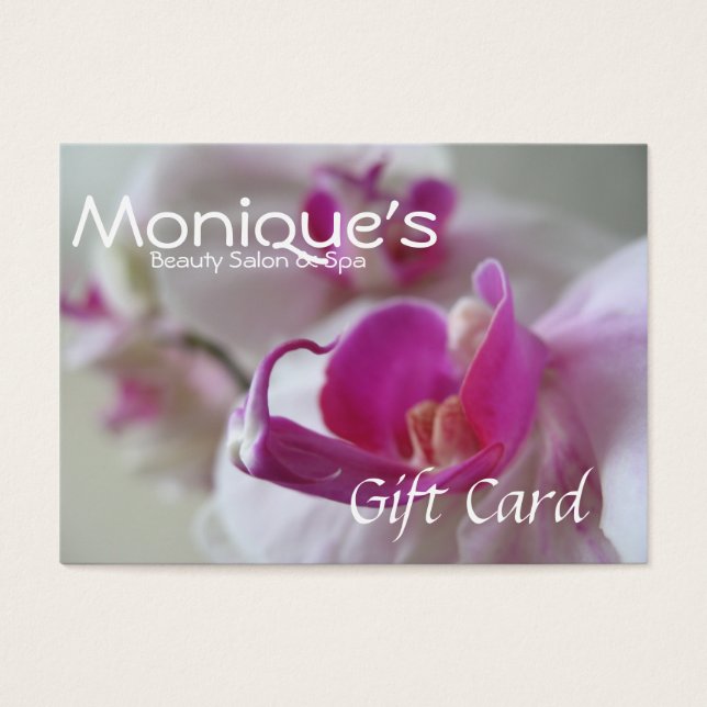 Pink Orchids Salon Spa certificat cadeau (Devant)