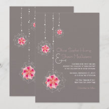 Pink Origami Hanging Ornament Lights Asiatische Ho