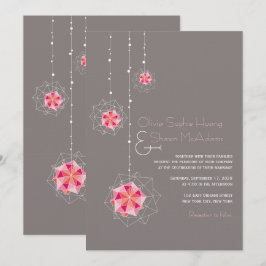 Pink Origami Hanging Ornament Lights Asiatische Ho Einladung