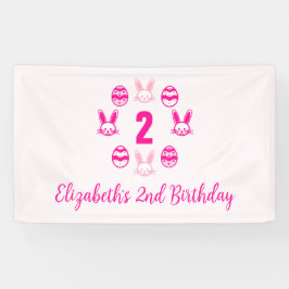 Pink Oster 2. Geburtstag Banner
