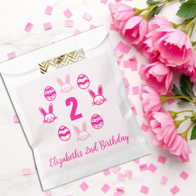 Pink Oster 2. Geburtstag Geschenktütchen (Von Creator hochgeladen)