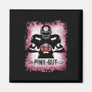 Pink Out Brustkrebs Bewusstsein Fußball Pink Rib Magnet