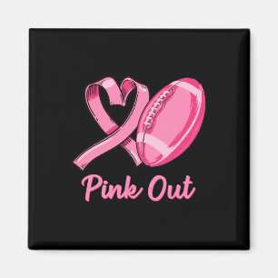 Pink Out Brustkrebs Bewusstsein gebleicht Fußball Magnet