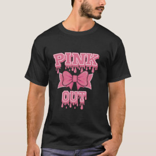 Pink Out Brustkrebs Fußball Coquette Bow Mama G T-Shirt