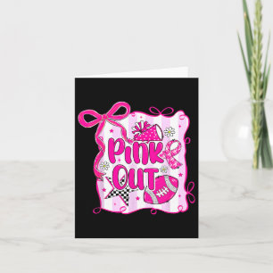 Pink Out Brustkrebs Fußball Coquette Bow Mama Gir Karte