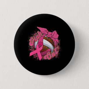 Pink Out Brustkrebs Leopard Volleybyll Byll Button