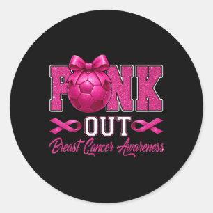 Pink Out Brustkrebsbewusstsein Coquette Bowle Und Runder Aufkleber