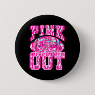 Pink out Footll Brustkrebs bekämpfen Brustkrebs Button