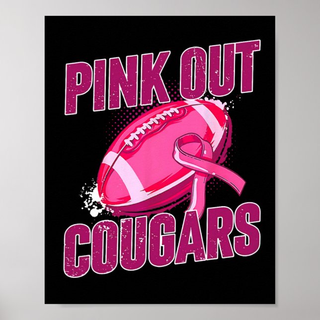 Pink-out Fußball-Kampf Brustkrebs Poster (Vorne)